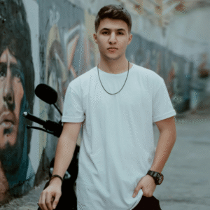 Men Solid Polo Neck Pure Cotton White T-Shirt