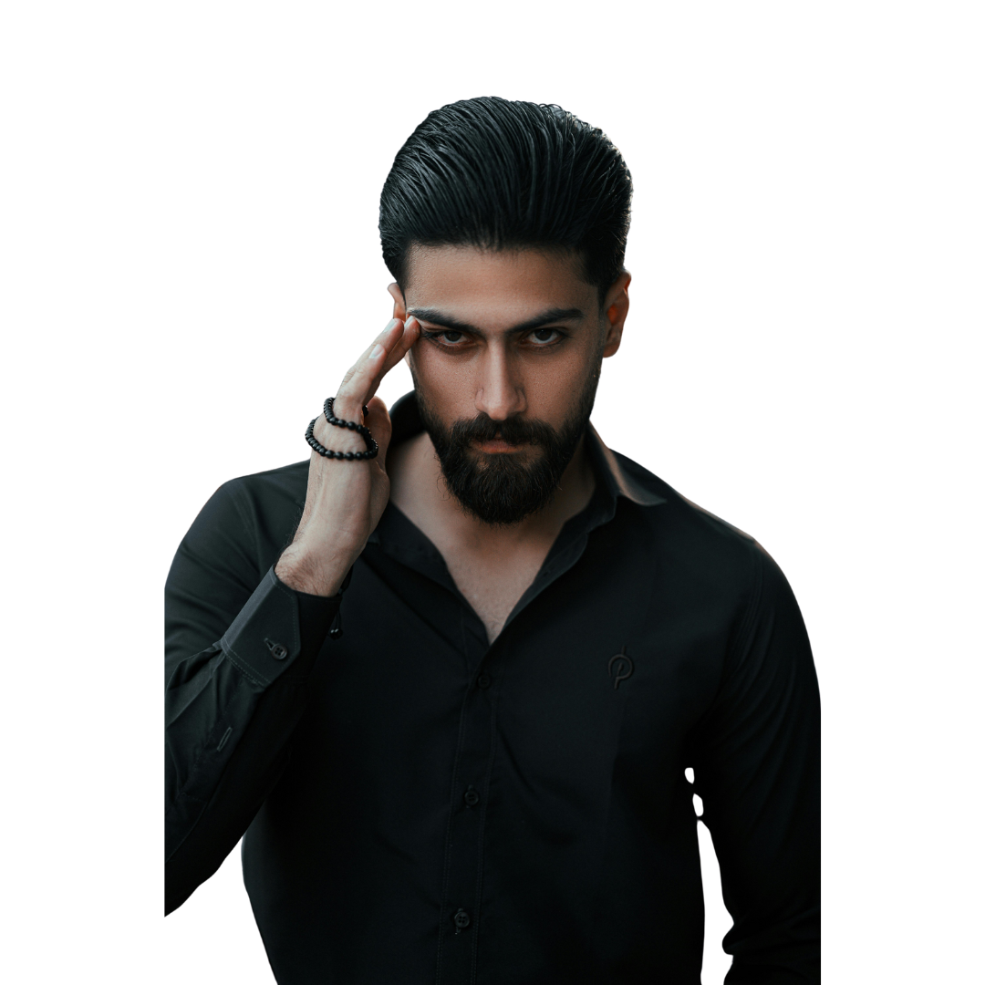 Men Regular Fit Solid Button Down Collar Formal Shirt